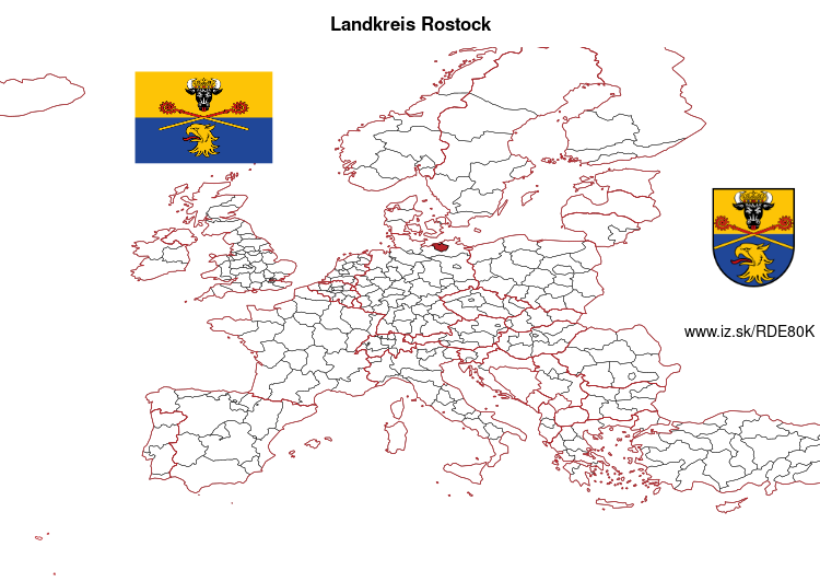 mapka Landkreis Rostock DE80K