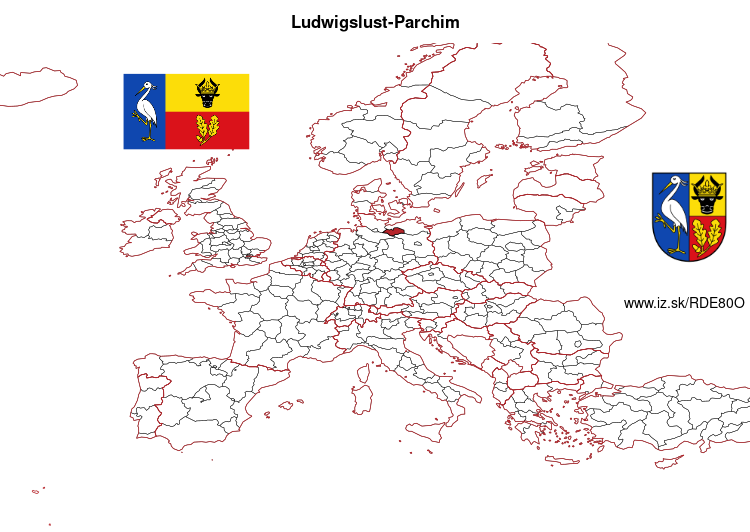 mapka Ludwigslust-Parchim DE80O