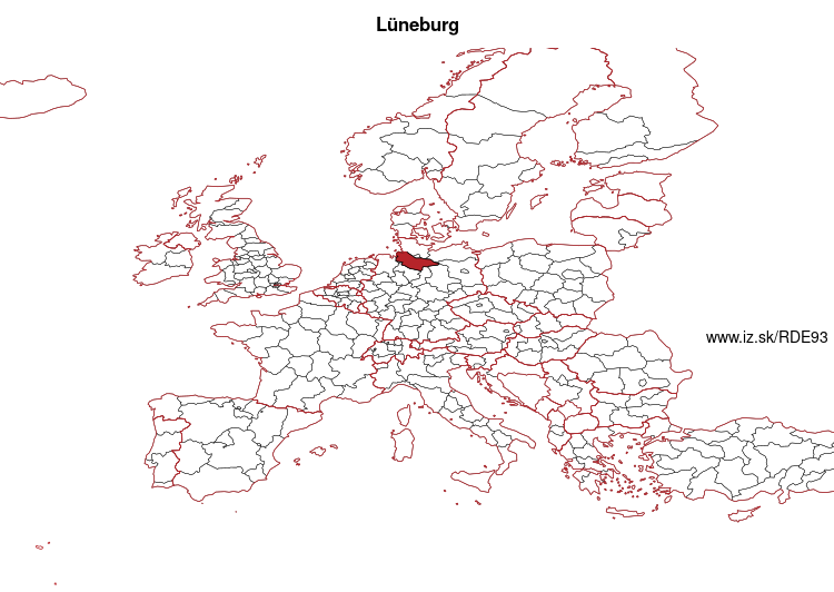 mapka Lüneburg DE93