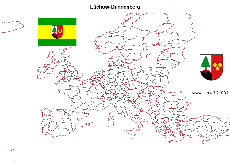 mapka Lüchow-Dannenberg DE934