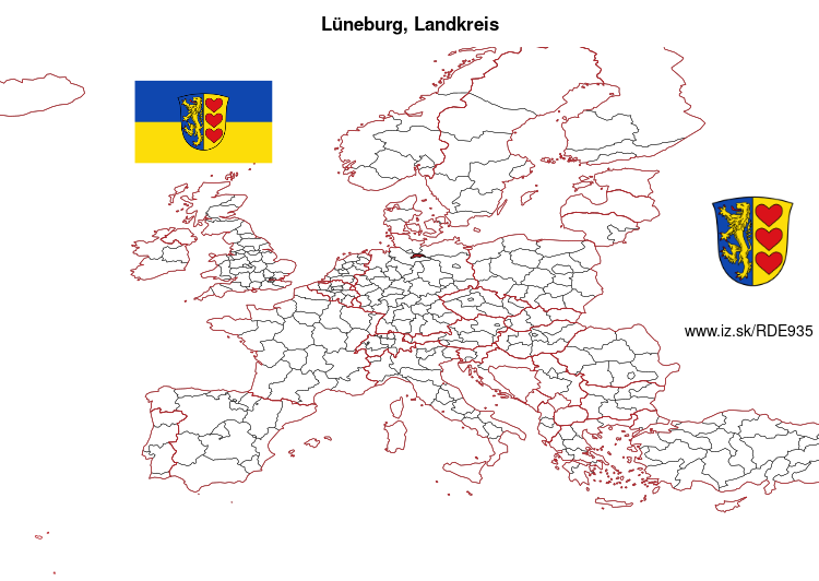 mapka Lüneburg, Landkreis DE935