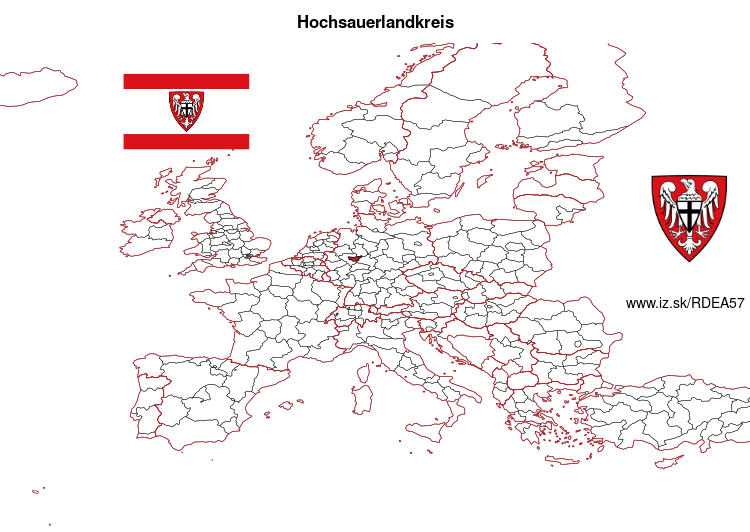 mapka Hochsauerlandkreis DEA57