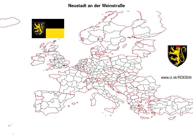 mapka Neustadt an der Weinstraße DEB36