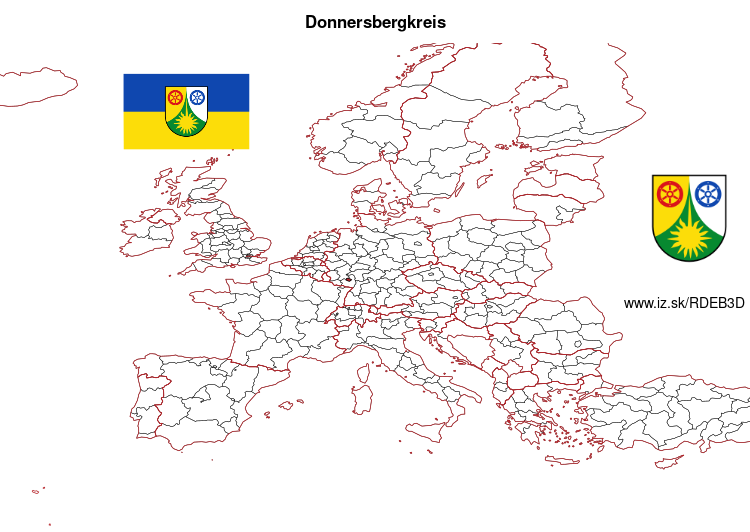 mapka Donnersbergkreis DEB3D