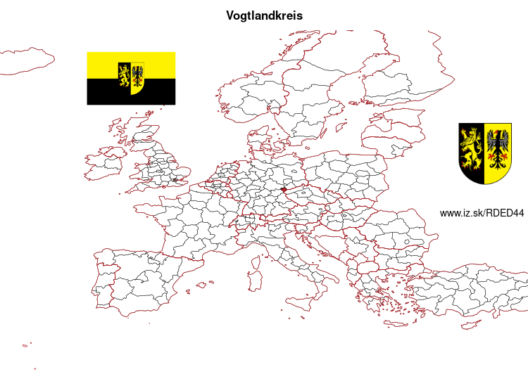 mapka Vogtlandkreis DED44