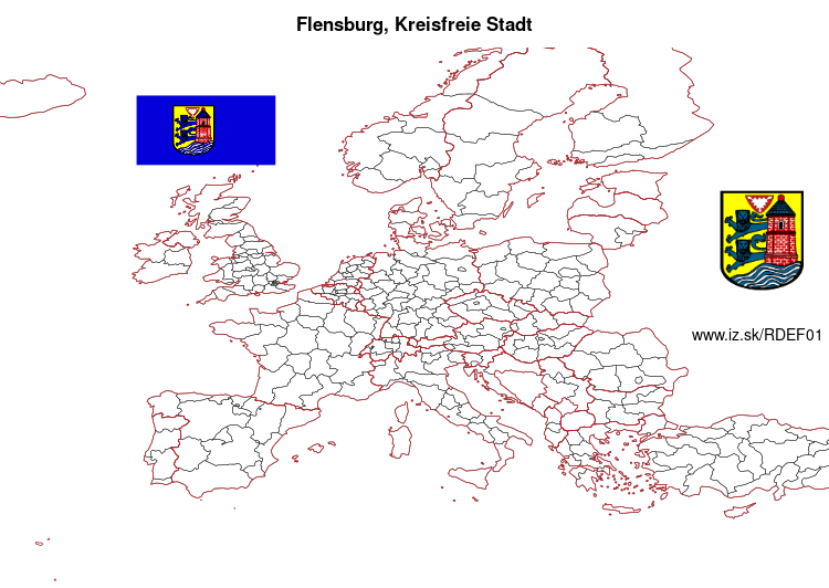 mapka Flensburg, Kreisfreie Stadt DEF01