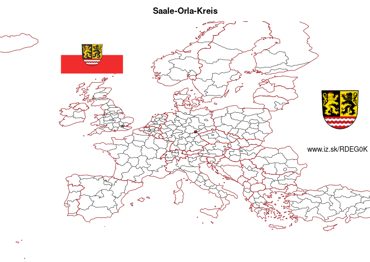 mapka Saale-Orla-Kreis DEG0K