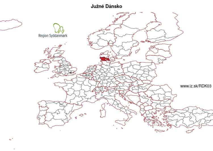 mapka Južné Dánsko DK03