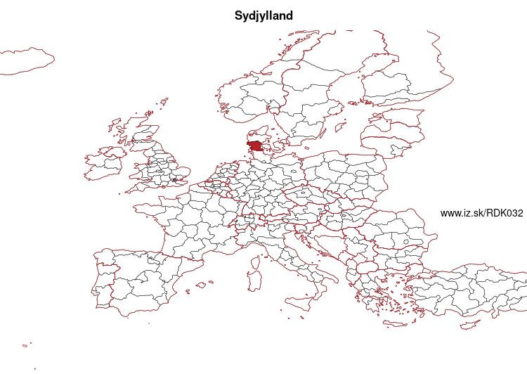 mapka Sydjylland DK032