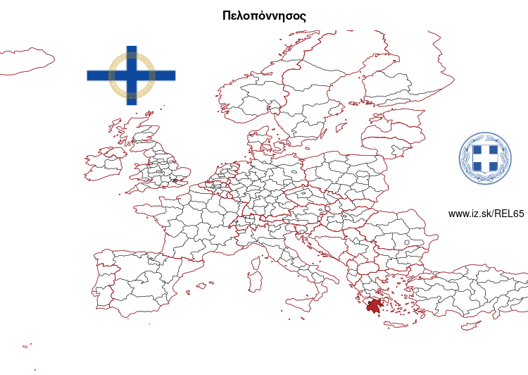 mapka Πελοπόννησος EL65