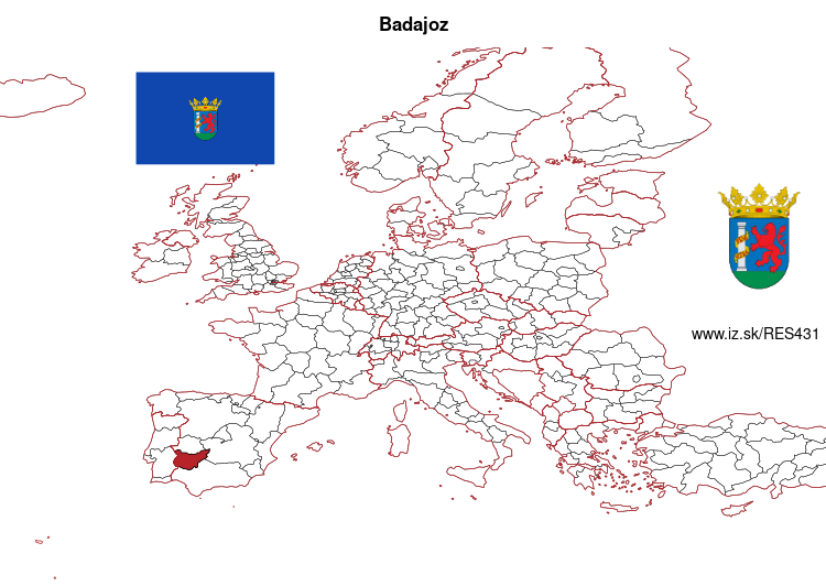 mapka Badajoz ES431