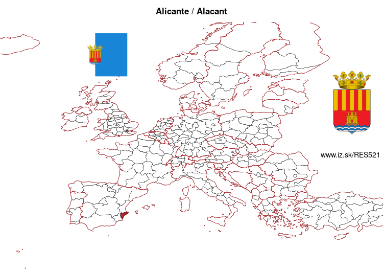 mapka Alicante / Alacant ES521