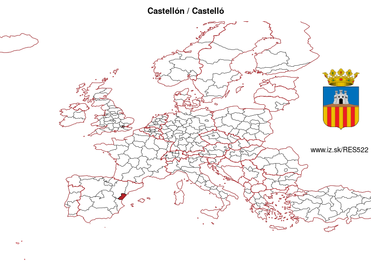 mapka Castellón / Castelló ES522