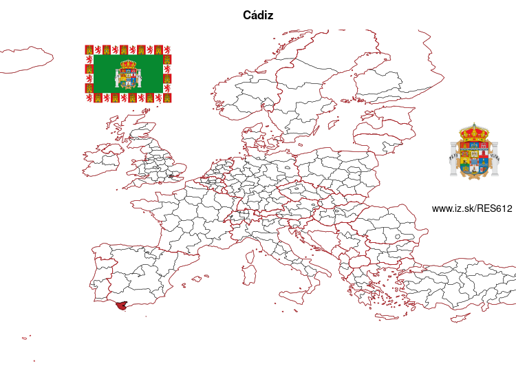mapka Cádiz ES612