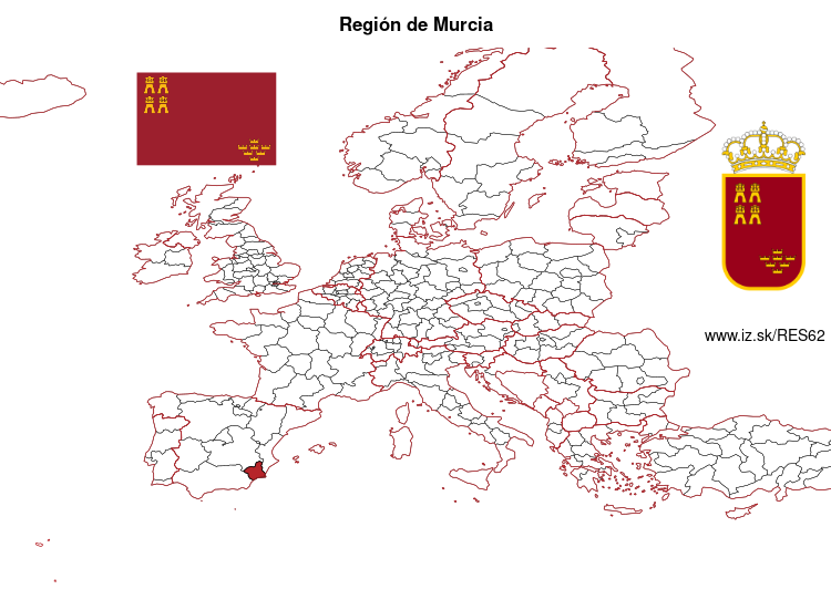 mapka Región de Murcia ES62