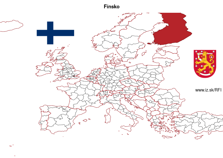 mapka Fínsko FI