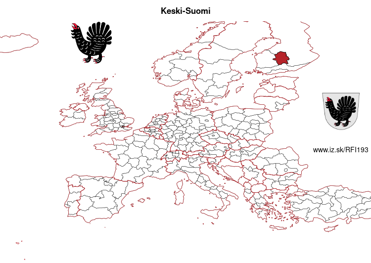 mapka Keski-Suomi FI193