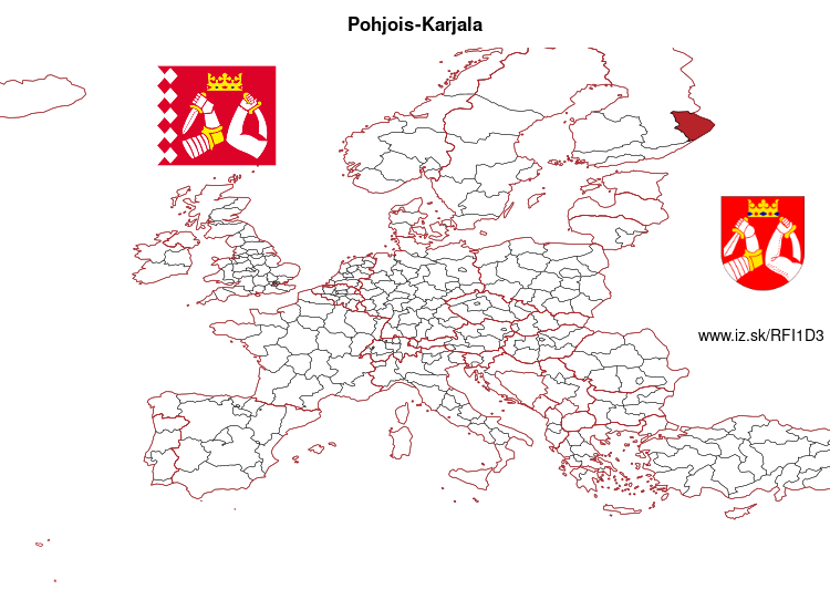 mapka Pohjois-Karjala FI1D3