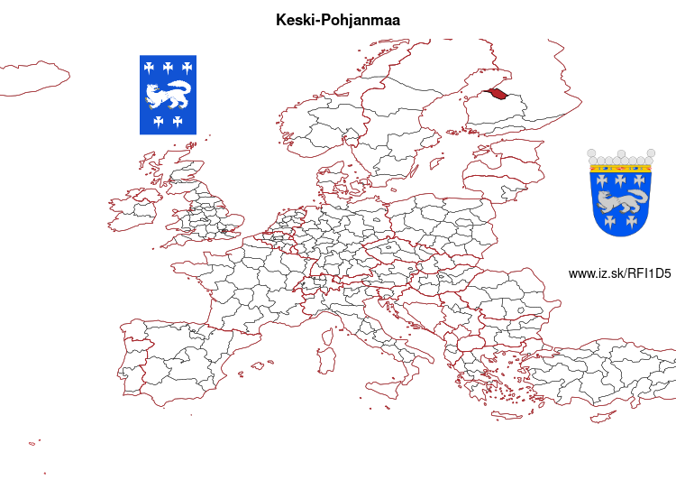 mapka Keski-Pohjanmaa FI1D5