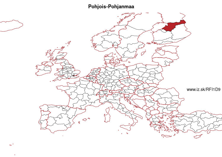 mapka Pohjois-Pohjanmaa FI1D9