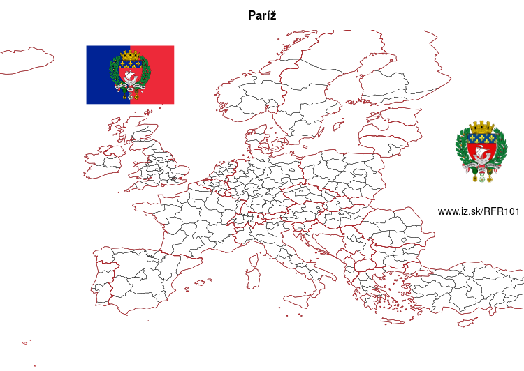 mapka Paríž FR101