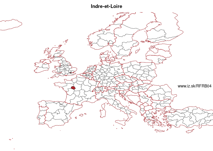 mapka Indre-et-Loire FRB04