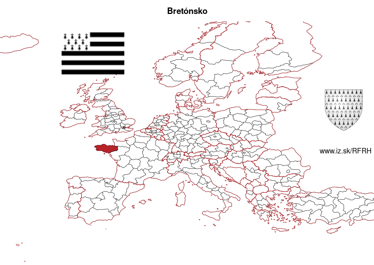 mapka Bretónsko FRH