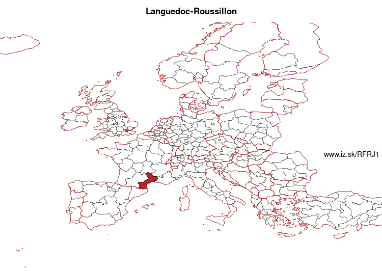 mapka Languedoc-Roussillon FRJ1