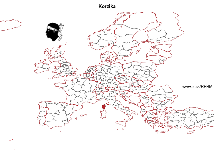 mapka Korzika FRM