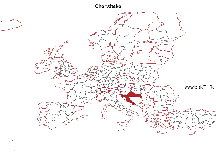 mapka Chorvátsko HR0