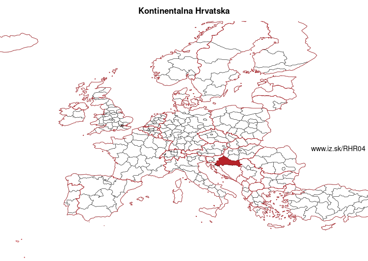 mapka Kontinentalna Hrvatska HR04
