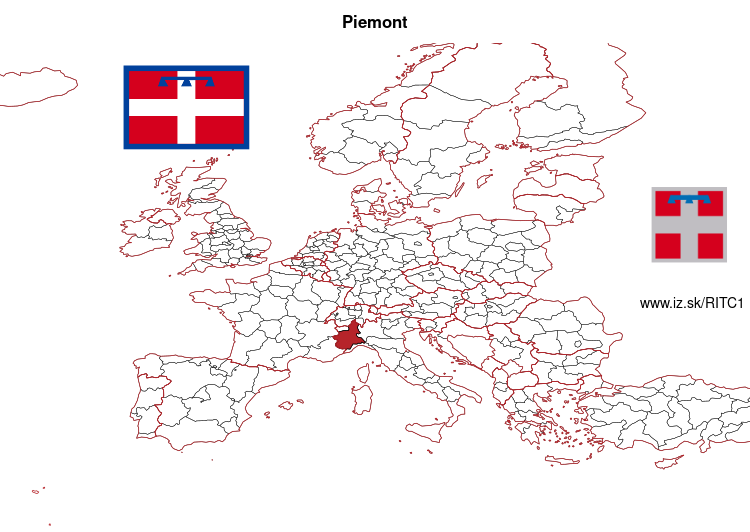 mapka Piemont ITC1