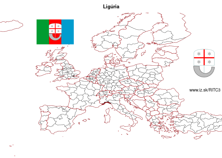 mapka Ligúria ITC3