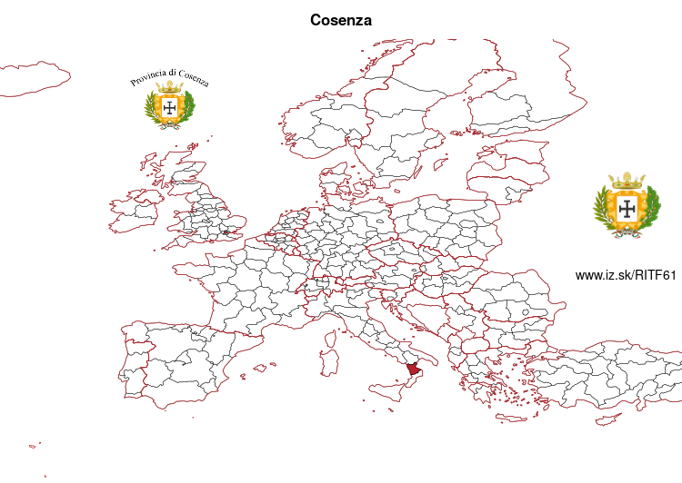 mapka Cosenza ITF61