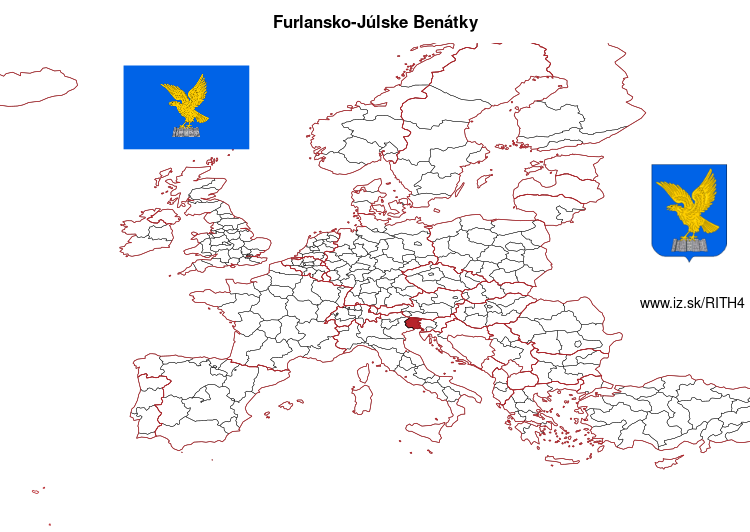 mapka Furlansko-Júlske Benátky ITH4