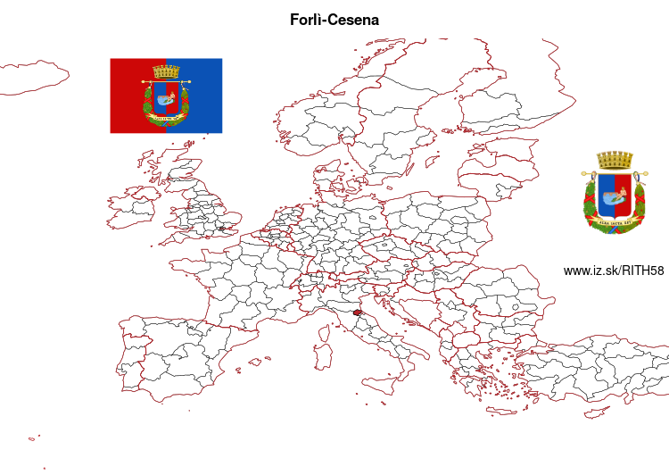 mapka Forlì-Cesena ITH58