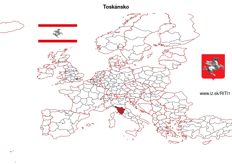mapka Toskánsko ITI1