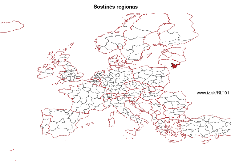 mapka Sostinės regionas LT01