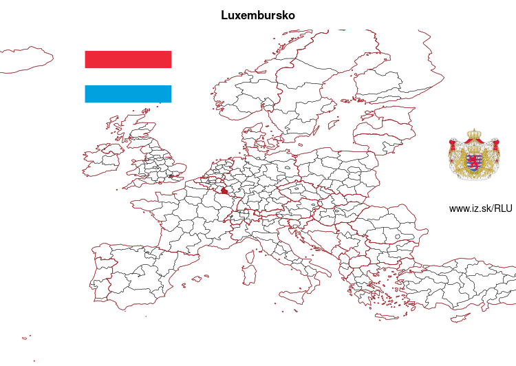 mapka Luxemburg LU