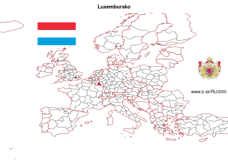 mapka Luxembursko LU000