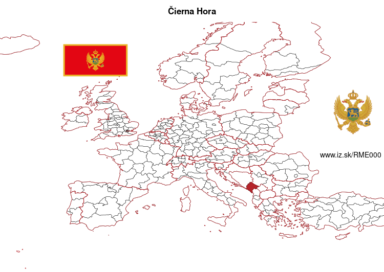 mapka Čierna Hora ME000