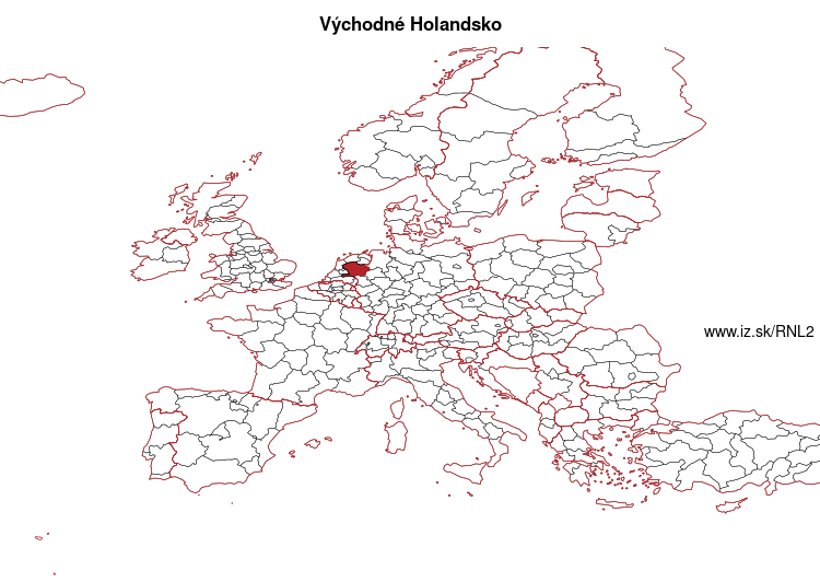 mapka Východné Holandsko NL2