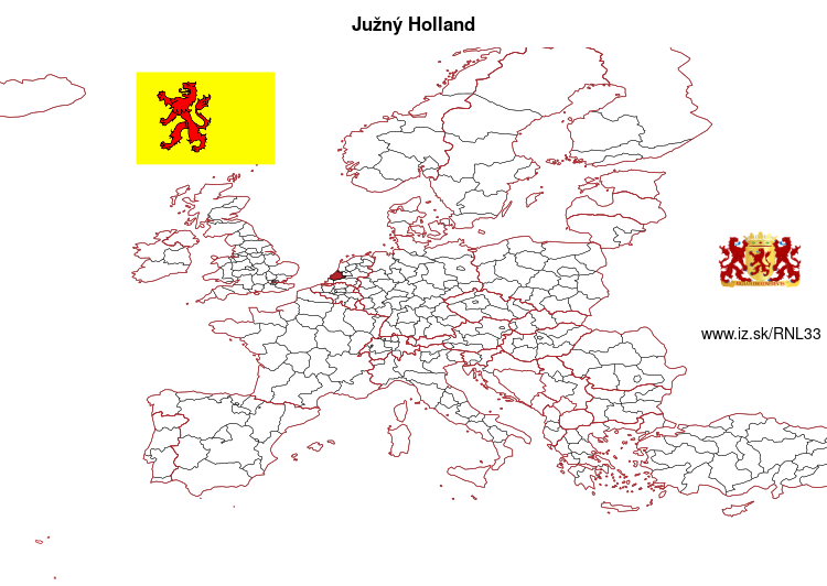 mapka Južný Holland NL33