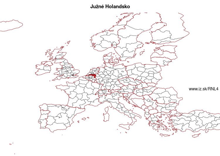 mapka Južné Holandsko NL4