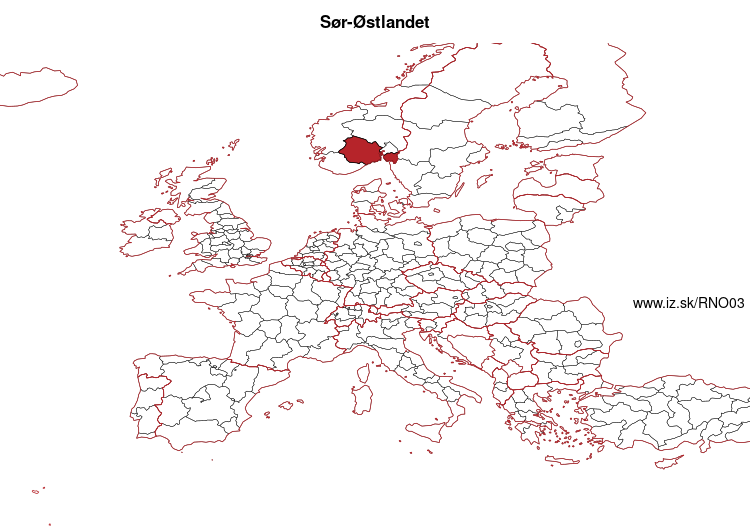 mapka Sør-Østlandet NO03