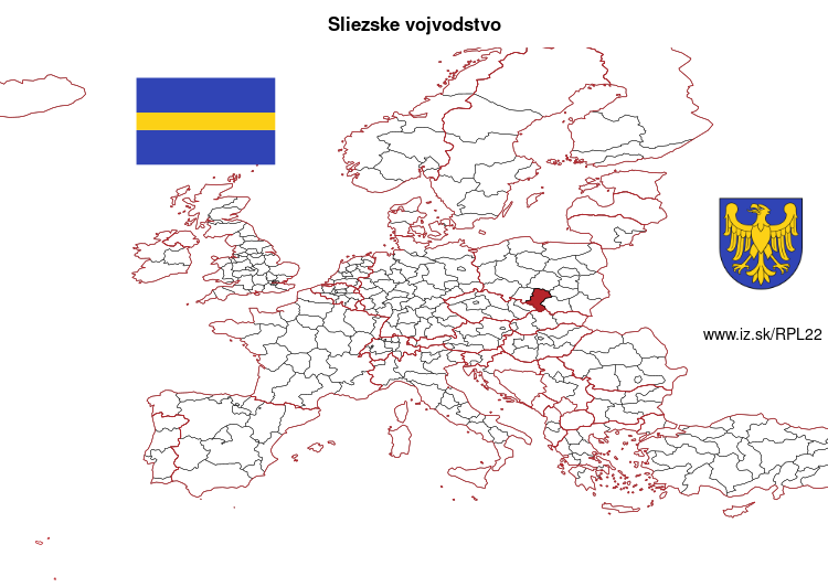 mapka Sliezske vojvodstvo PL22
