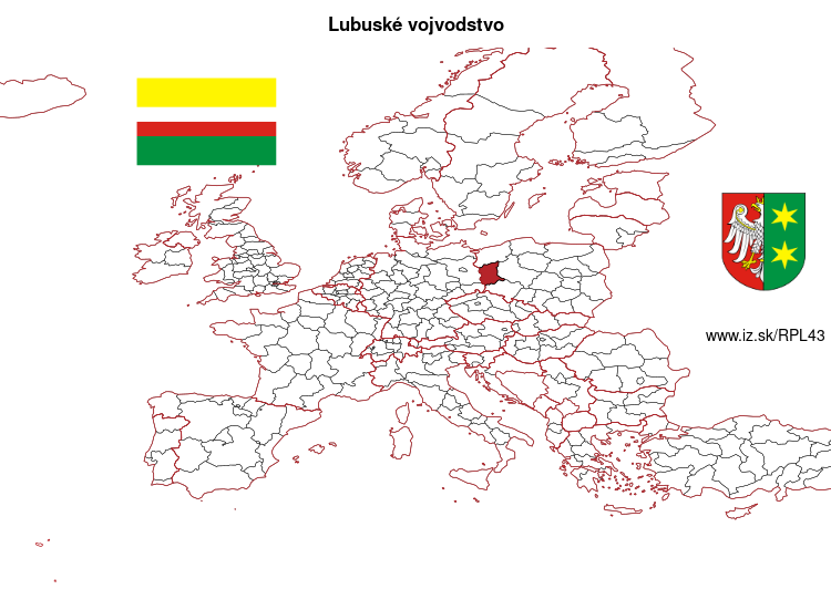 mapka Lubuské vojvodstvo PL43