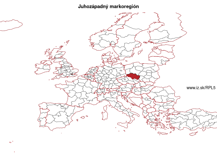 mapka Juhozápadný markoregión PL5