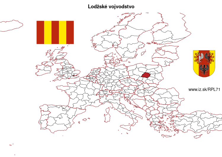 mapka Lodžské vojvodstvo PL71