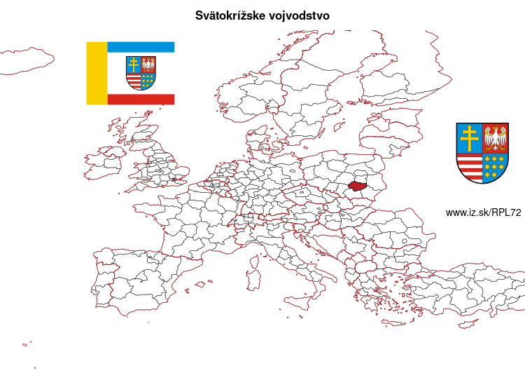 mapka Svätokrížske vojvodstvo PL72